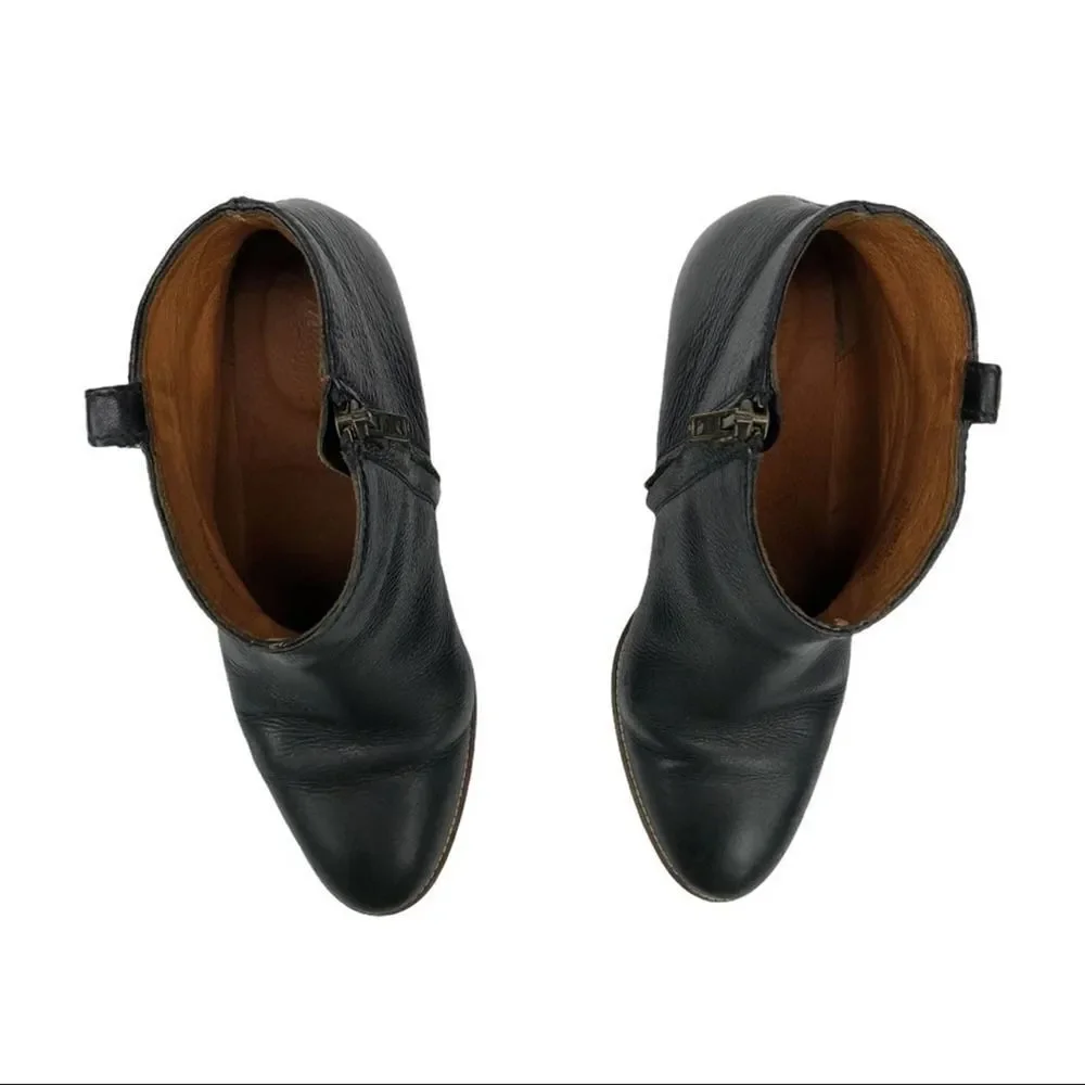 Madewell The Billie Ankle Black Leather Boots Botties Black Shoes 9.5 Casual
